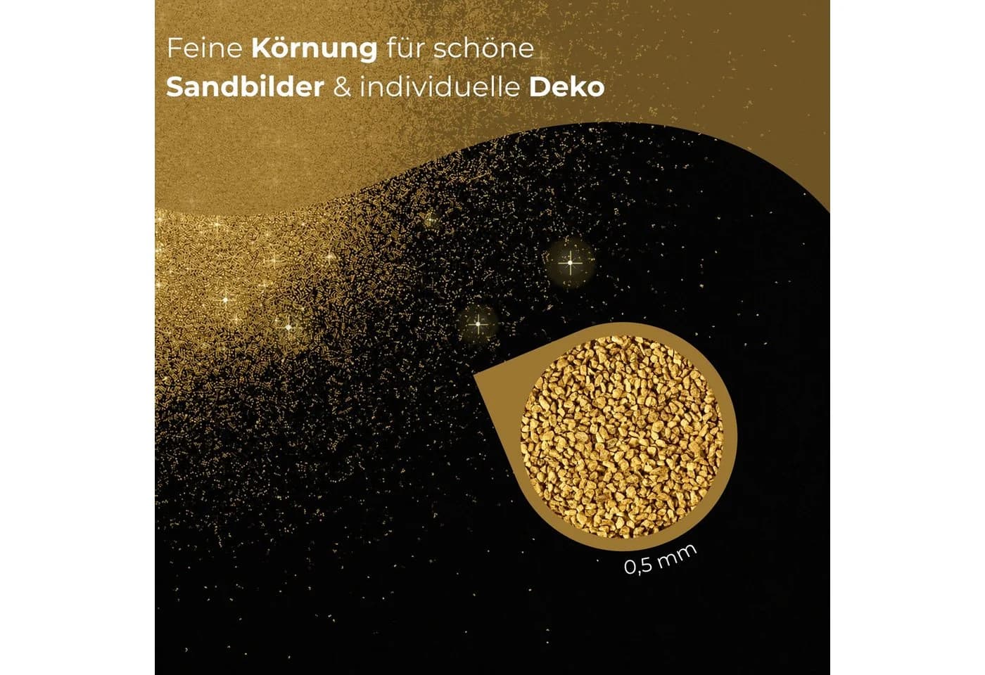 matches21 HOME & HOBBY Dekosand Gold 5 kg für Vasen & Deko