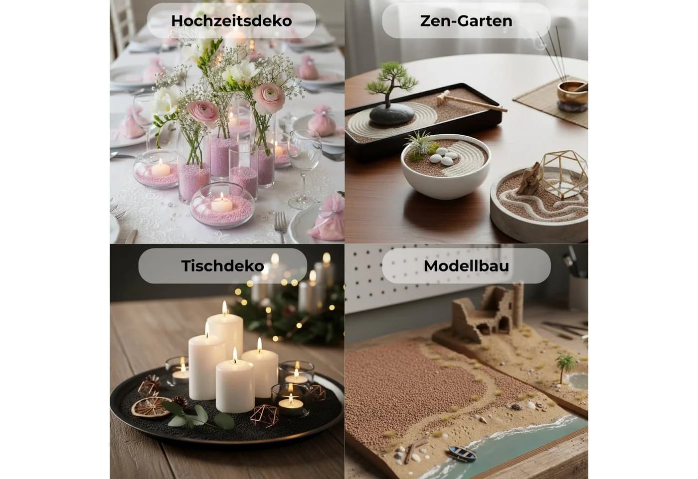 matches21 HOME & HOBBY Dekosand Gold 5 kg für Vasen & Deko - Bild 5
