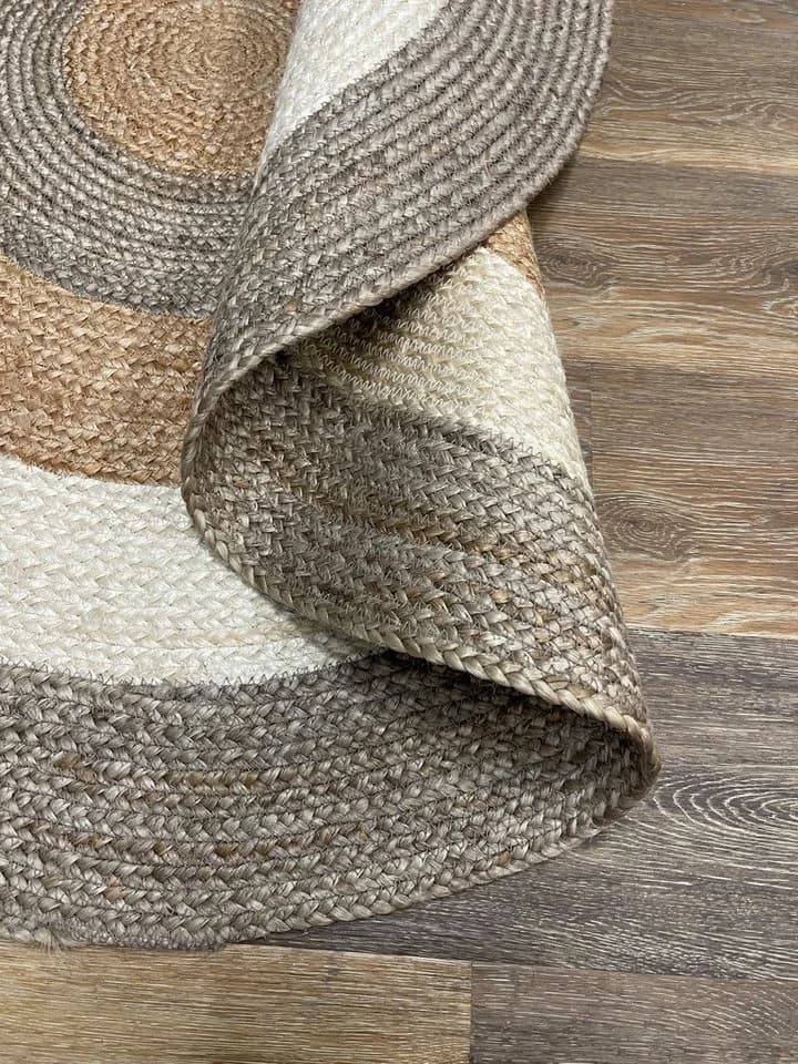 Myflair Teppich Terra Rings Beige Jute Handgefertigt - Bild 3