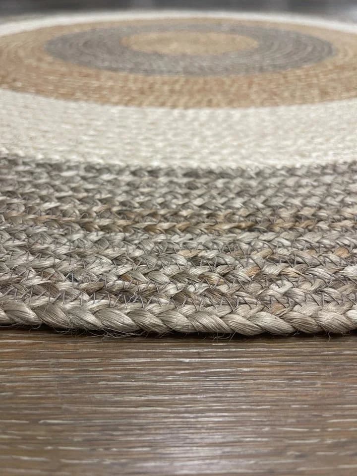 Myflair Teppich Terra Rings Beige Jute Handgefertigt - Bild 4