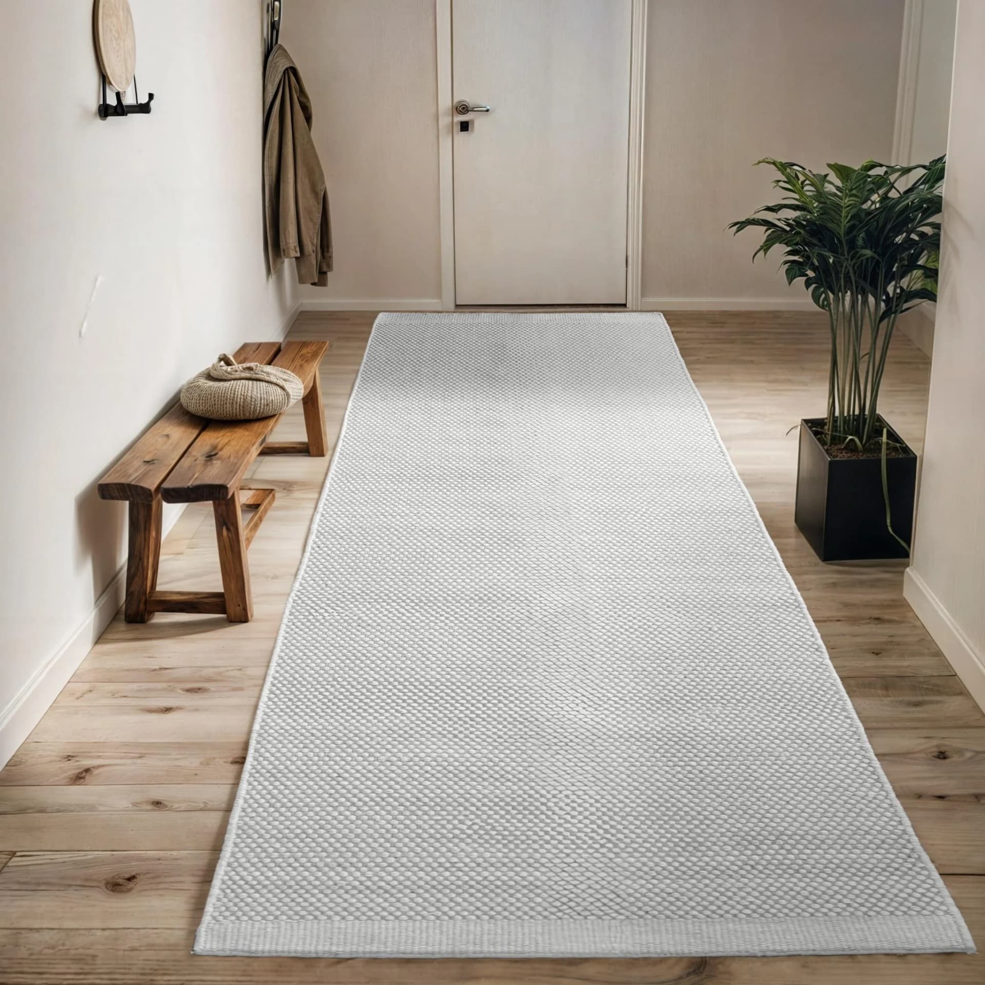 MyFlair Wollteppich WOOLY DREAM Uni Beige Handgewebt