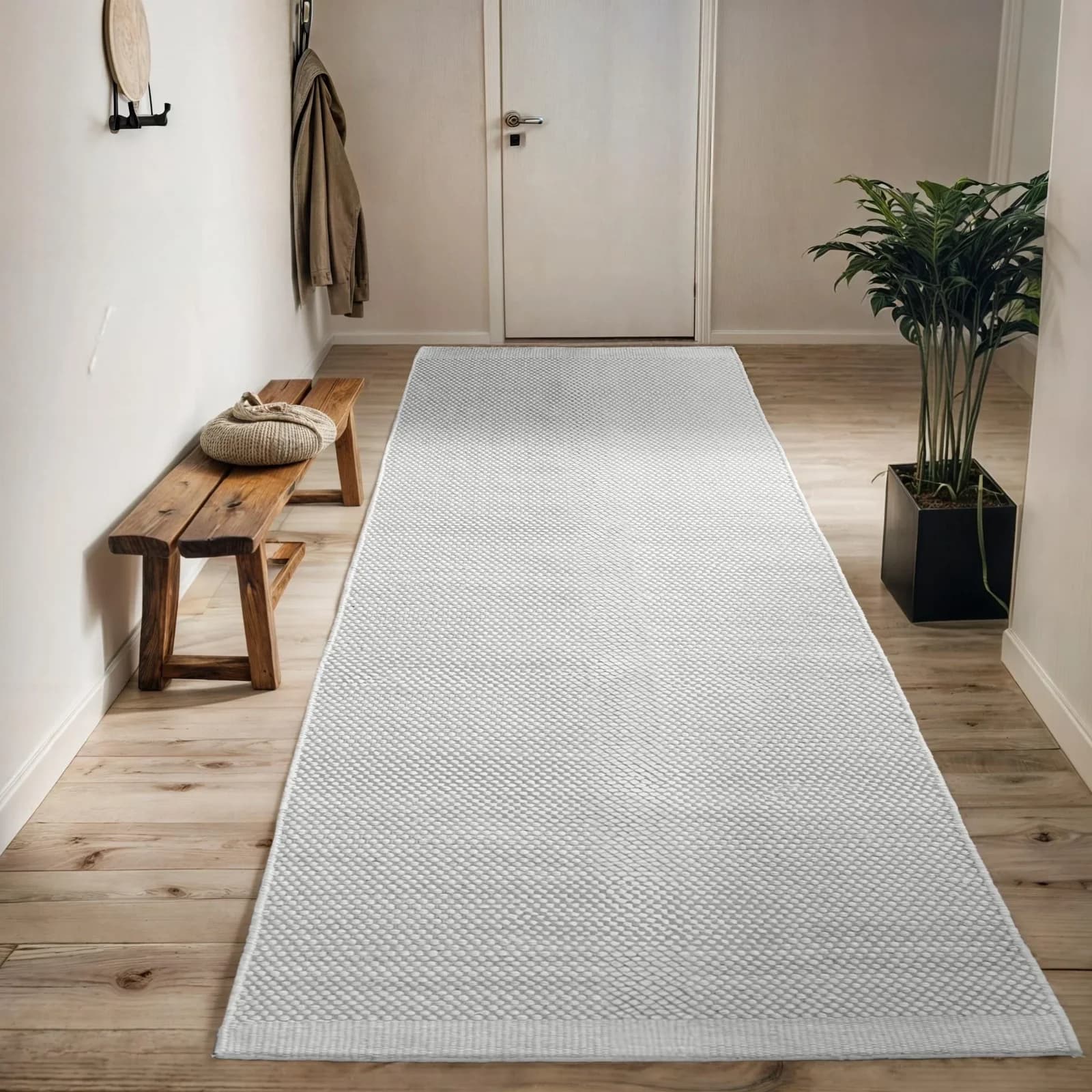 MyFlair Wollteppich WOOLY DREAM Beige Handgewebt Uni