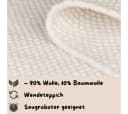 OTTO HOME Wollteppich Woolscape 1 Uni Naturweiß Handgewebt Bild 4