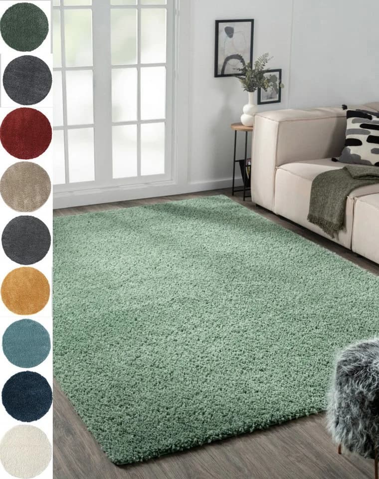 My Flair Hochflor-Teppich My Shaggy Hellgrün Shaggy Uni - Bild 2