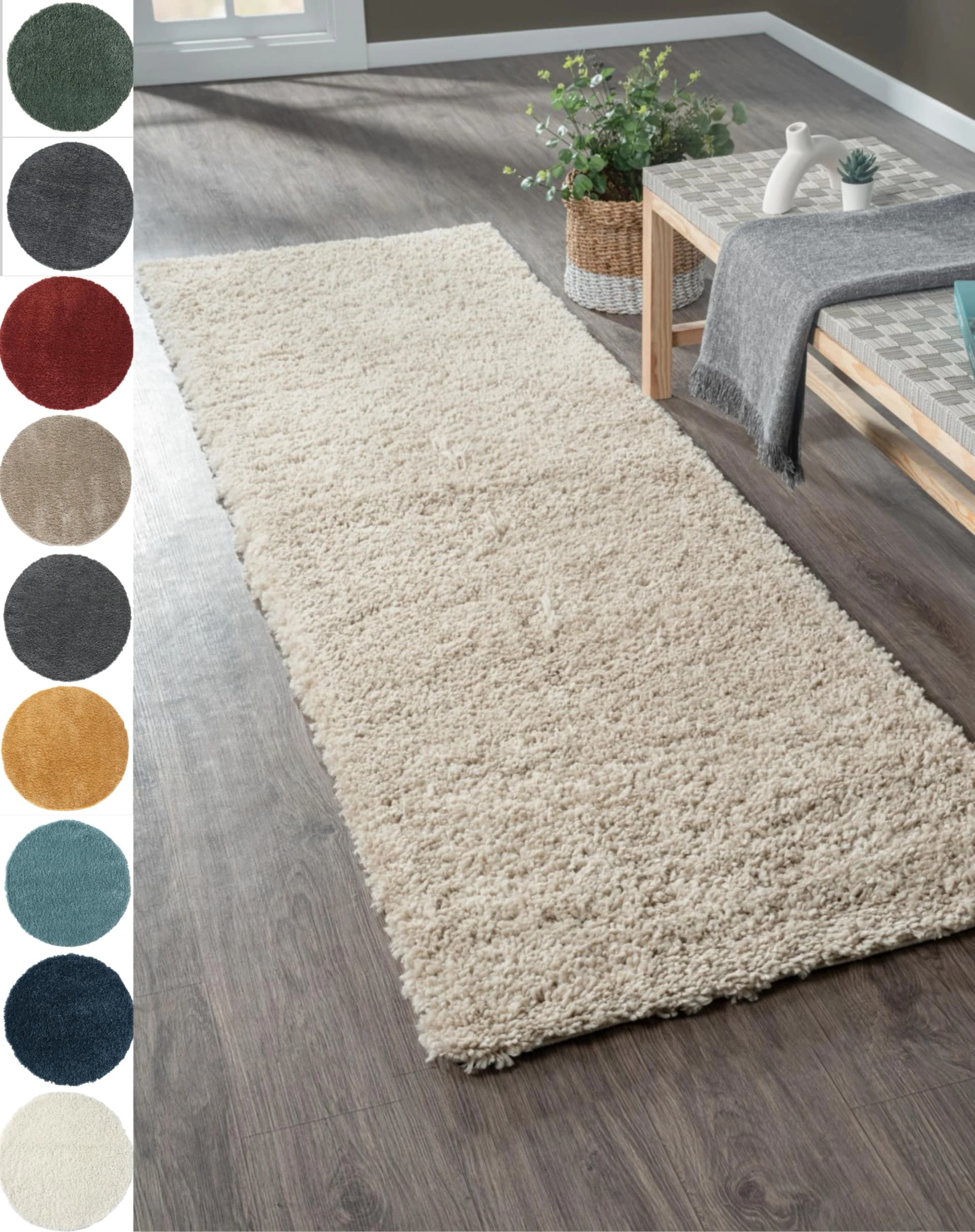 My Flair Hochflor-Läufer My Shaggy Beige Shaggy Uni