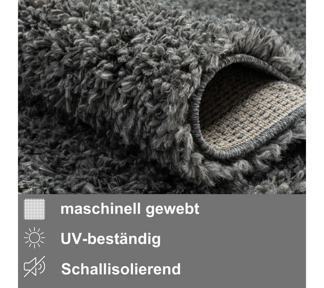 My Flair Hochflor-Läufer My Shaggy Grau Shaggy - Bild 3