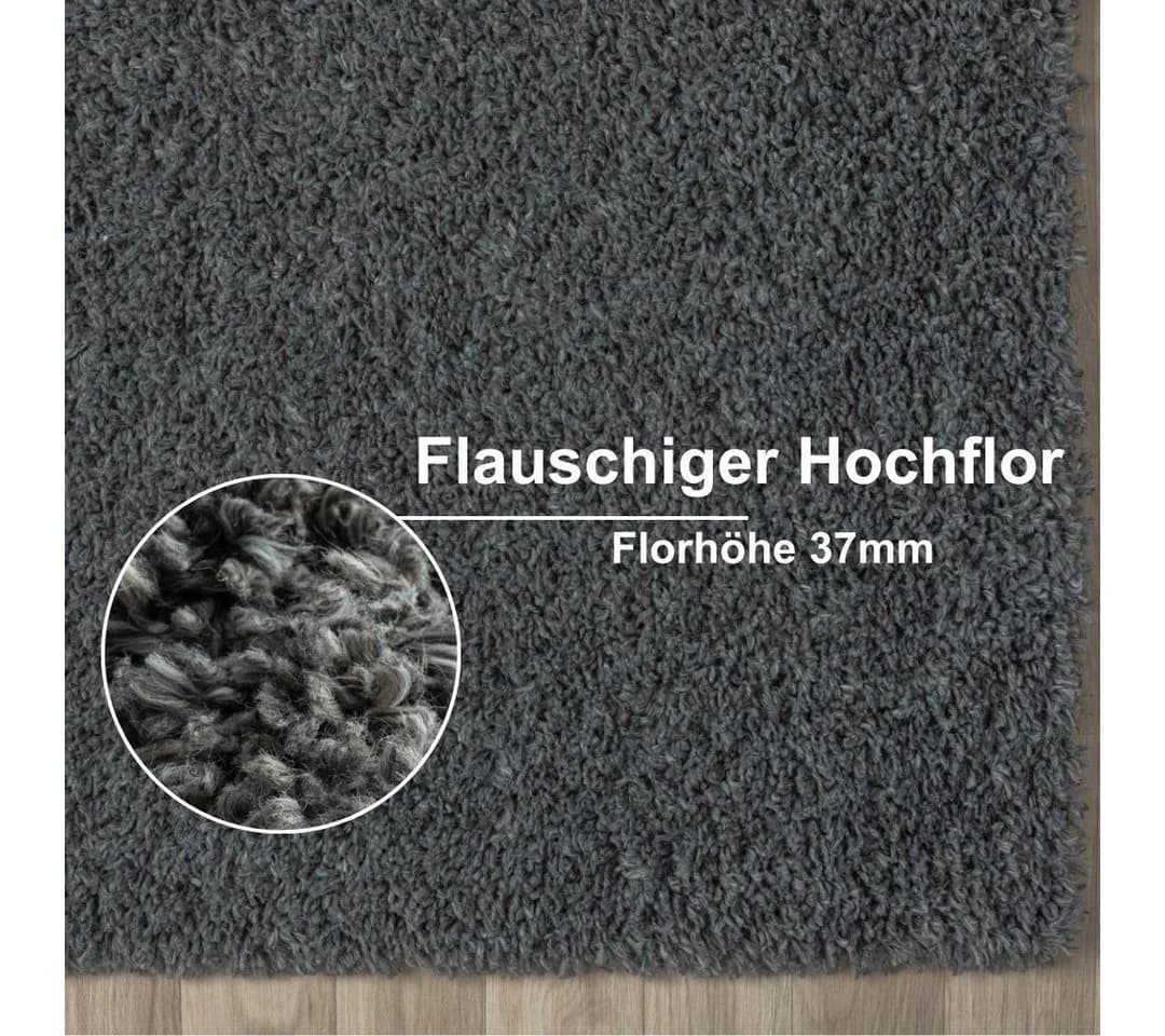 My Flair Hochflor-Läufer My Shaggy Grau Shaggy - Bild 5