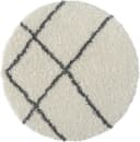 MyFlair Hochflor-Teppich My Shaggy Raute Beige Grau Rund Bild 1