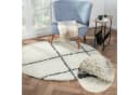MyFlair Hochflor-Teppich My Shaggy Raute Beige Grau Rund Bild 2