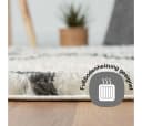 MyFlair Hochflor-Teppich My Shaggy Raute Beige Grau Rund Bild 4