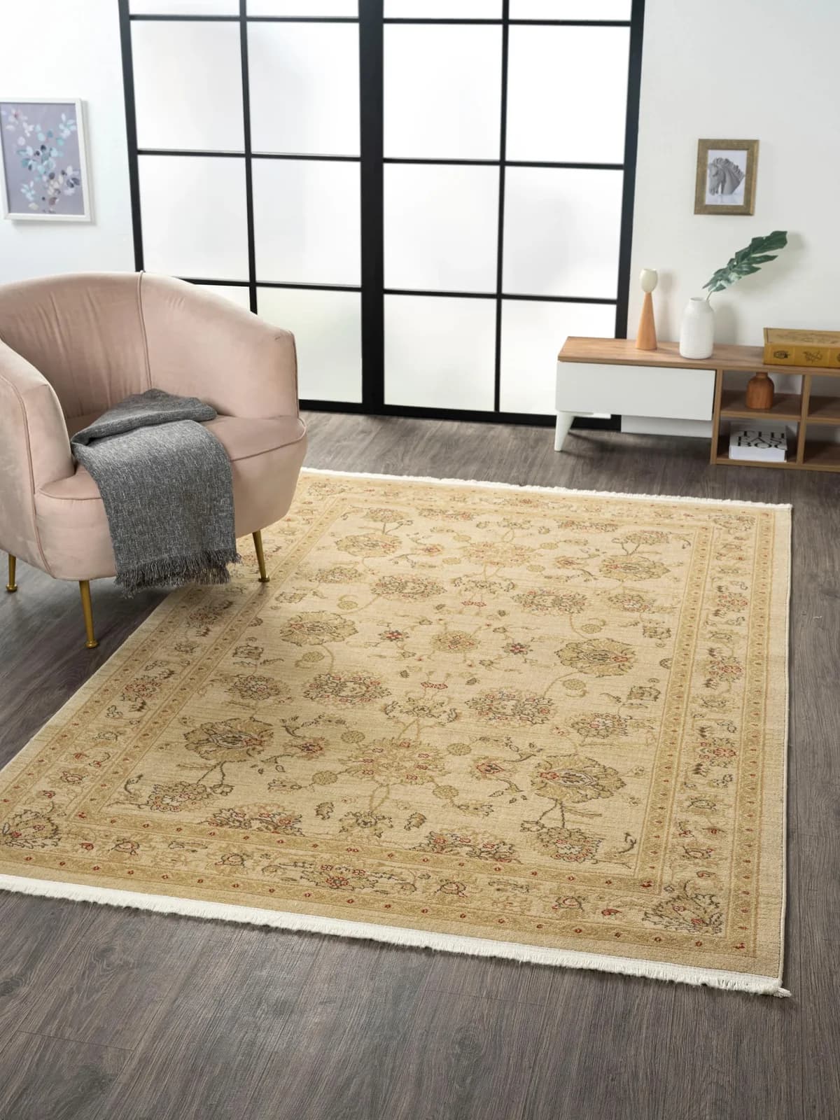 MyFlair Teppich Maryam 4 Beige Orient Optik Kurzflor