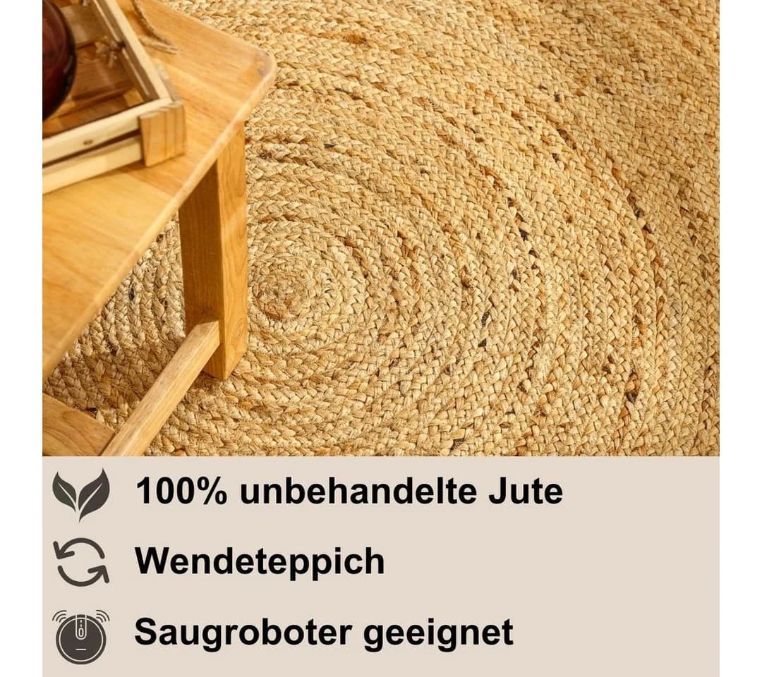 Myflair Teppich Lola Beige Jute Wendeteppich Boho-Style - Bild 3