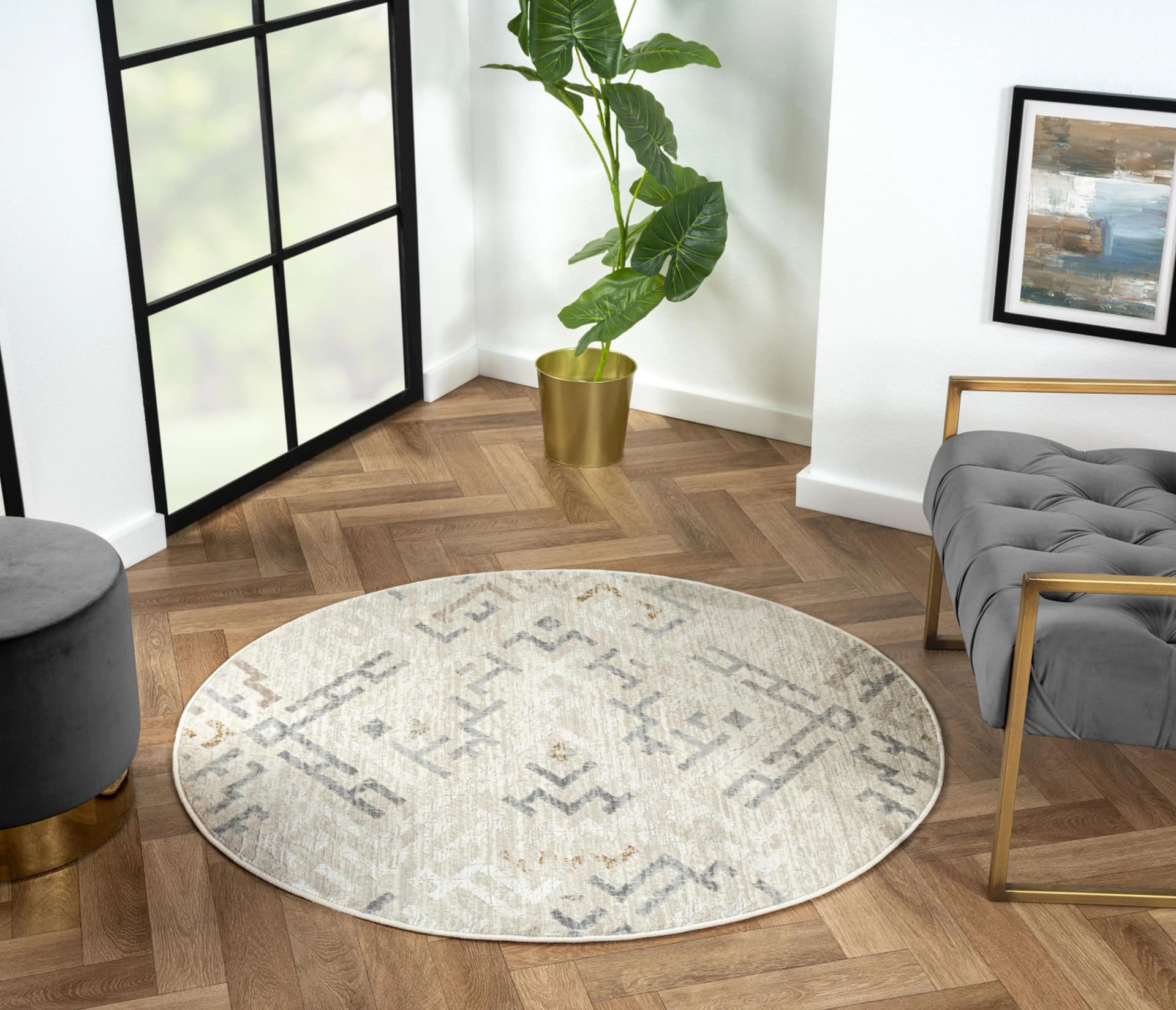 My Flair Teppich My Type Ethno-Design Beige