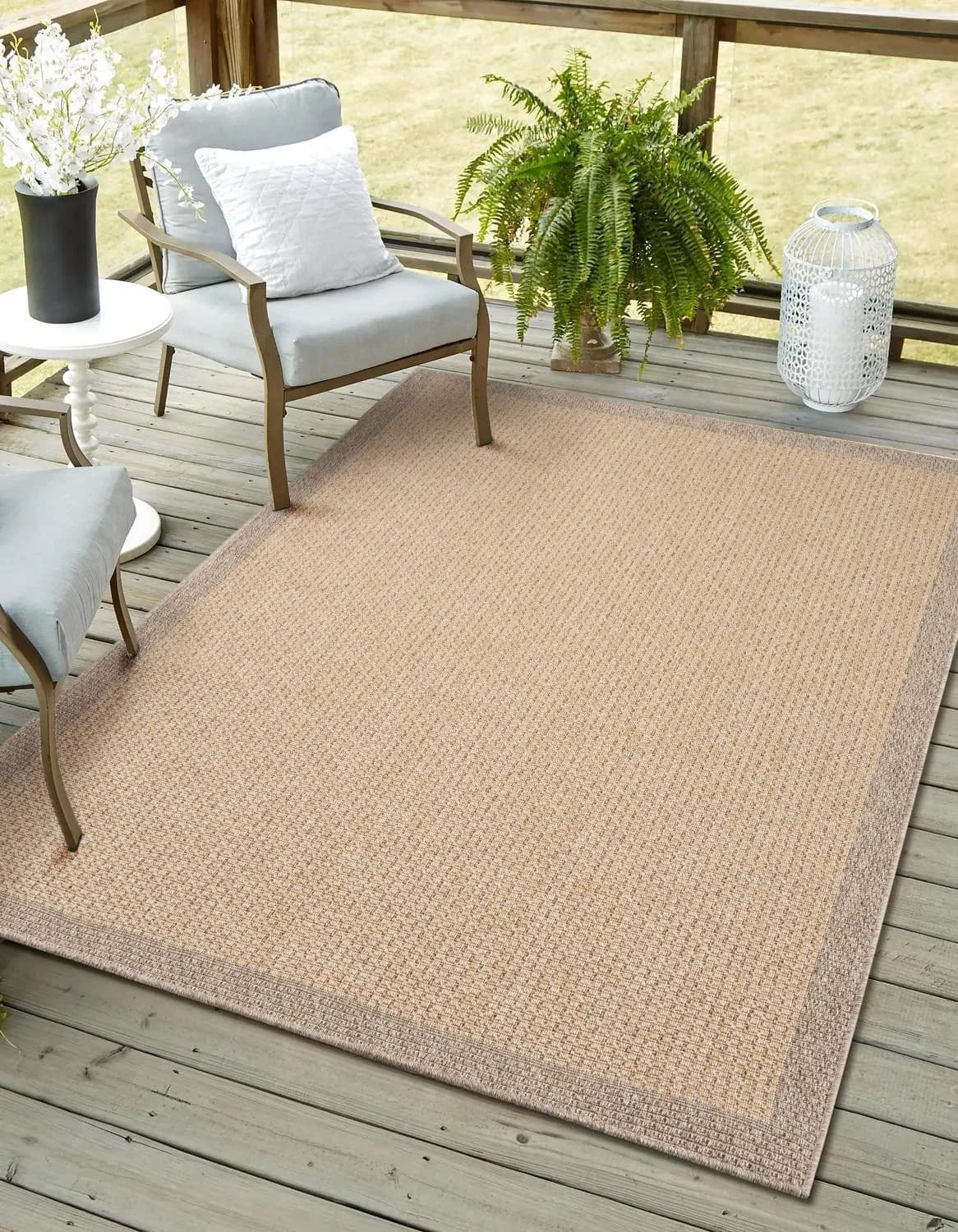 MyFlair Natura Outdoorteppich Braun Grau 160x230cm Polypropylen