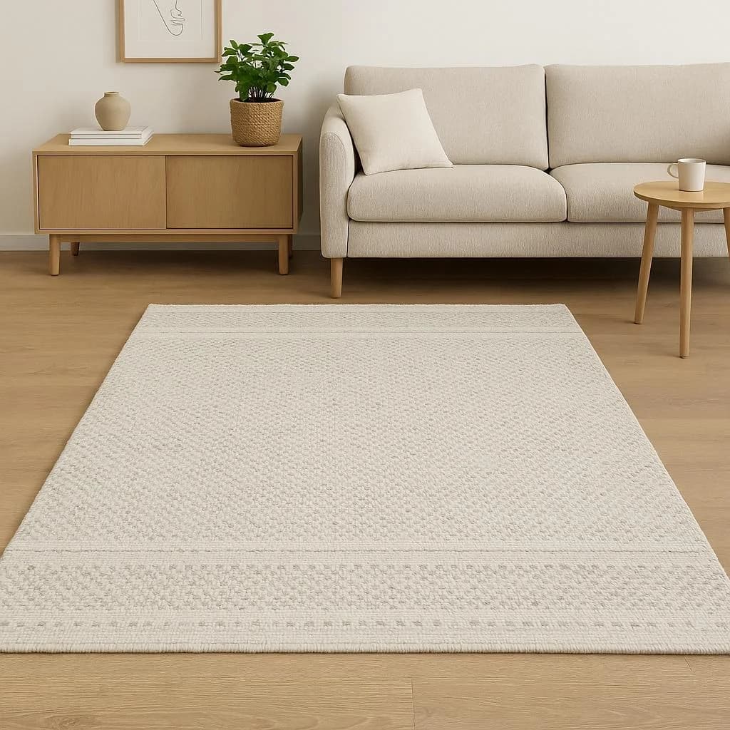 Wollteppich "Wooly Nature" Natur Weiß Handgewebt MyFlair Möbel & Accessoires