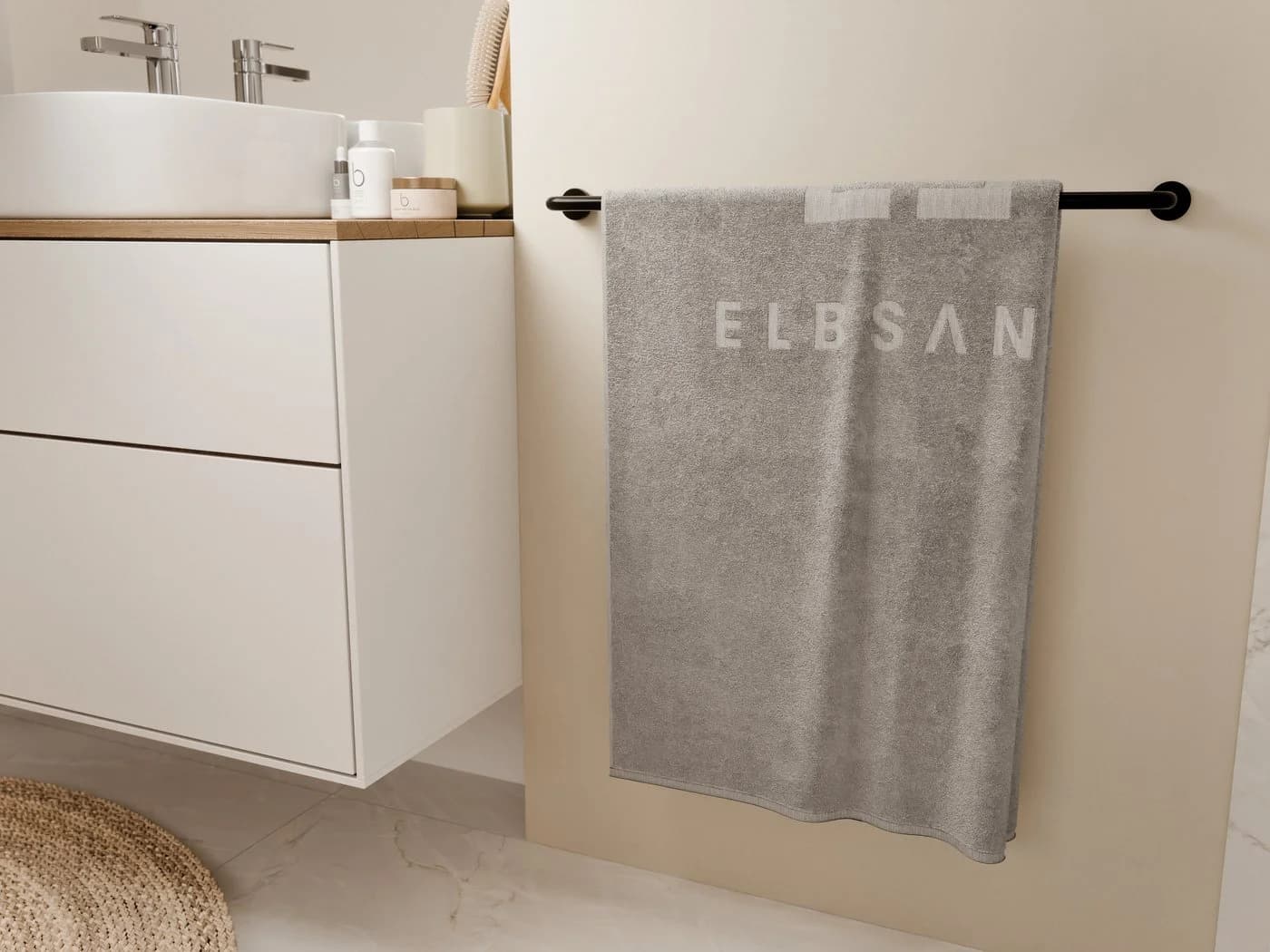 Elbsand Home Handtuch 100% Baumwolle Grau Extra Weich - Bild 3