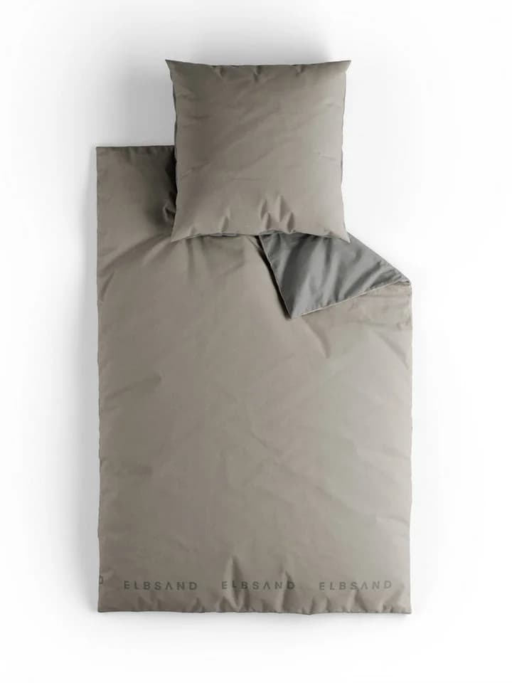 Elbsand Home Bettwäsche 100% Baumwolle Satin Beige 2-teilig - Bild 2