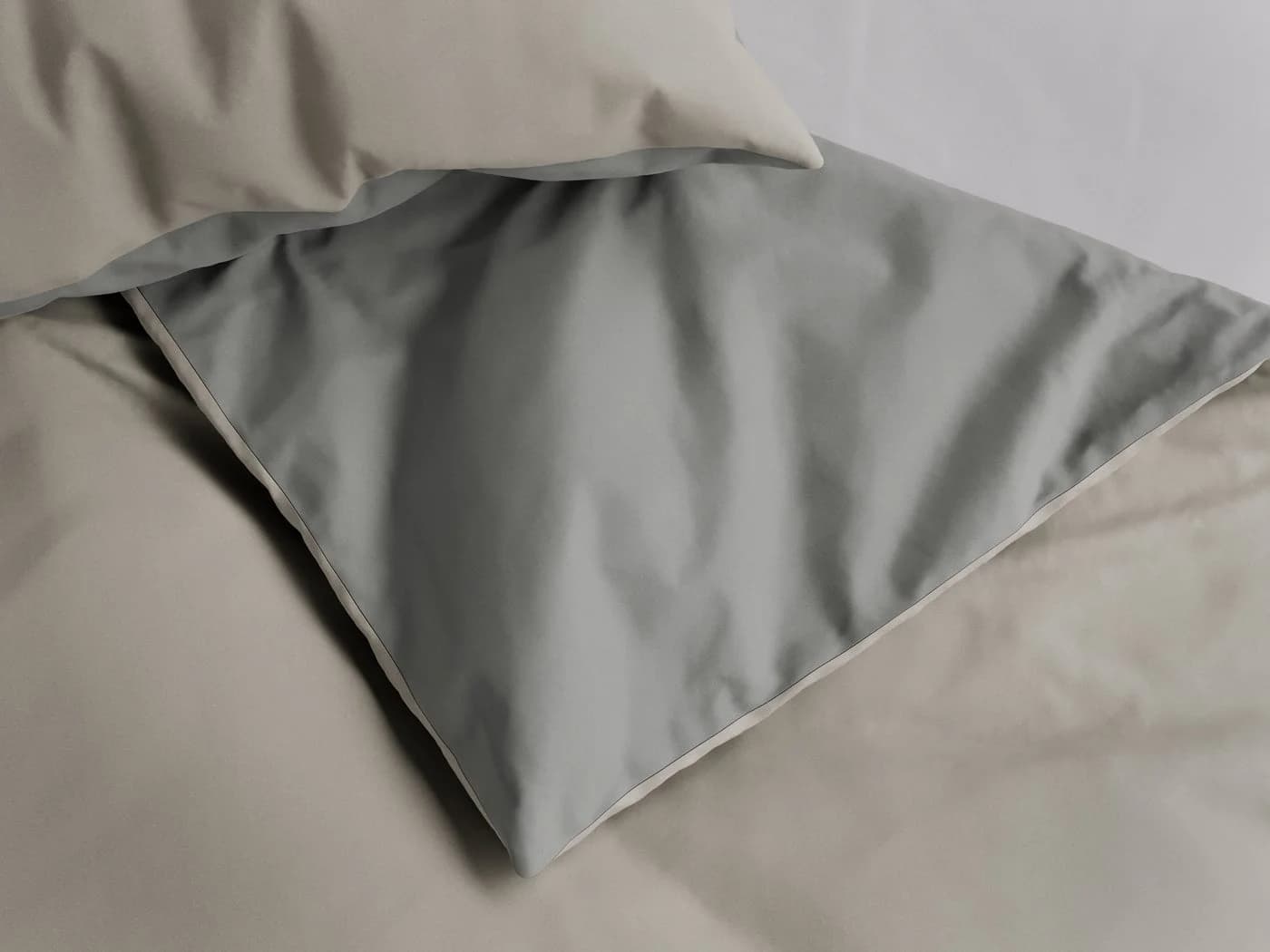 Elbsand Home Bettwäsche 100% Baumwolle Satin Beige 2-teilig - Bild 5