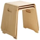 Home4You Sitzhocker Stapelhocker 48 cm Birke Bild 4