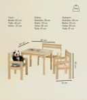 Home4You Kindersitzgruppe 4-teilig Kiefer Braun Massivholz Bild 1