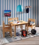 Home4You Kindersitzgruppe 4-teilig Kiefer Braun Massivholz Bild 3