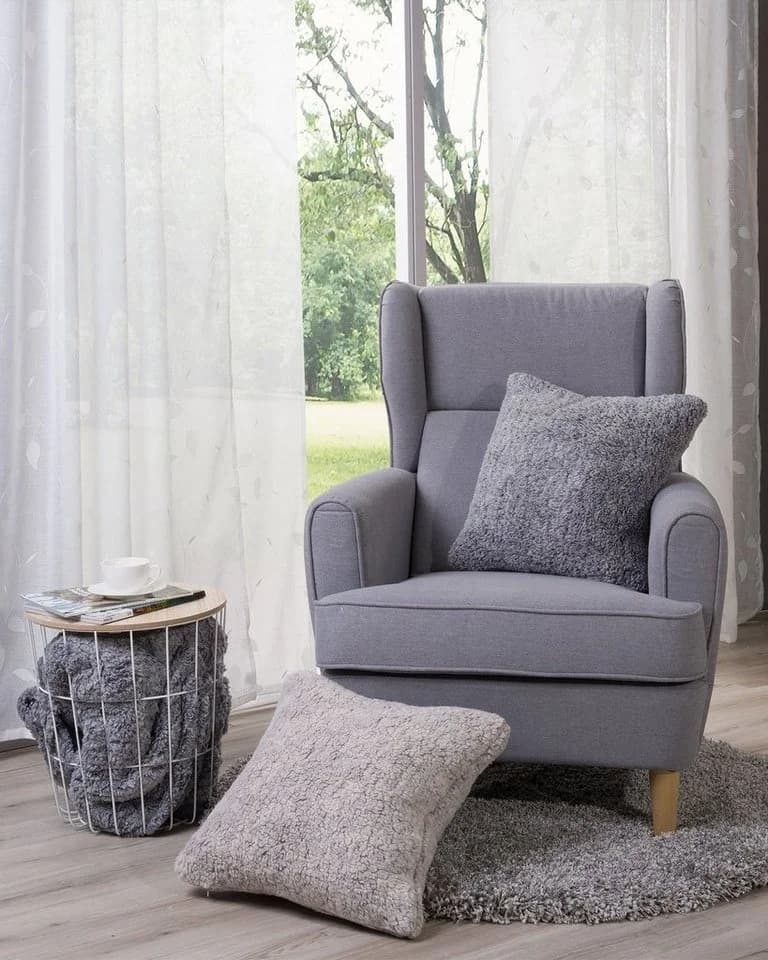 Home4You Beistelltisch Korbtisch Braun-Weiß mit abnehmbarer Tischplatte - Bild 5