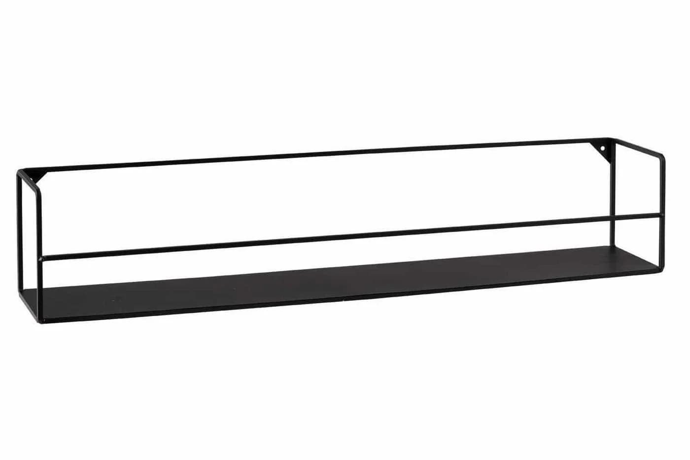 Home4You Wandregal Schwarz Metall mit Ablage - Bild 3