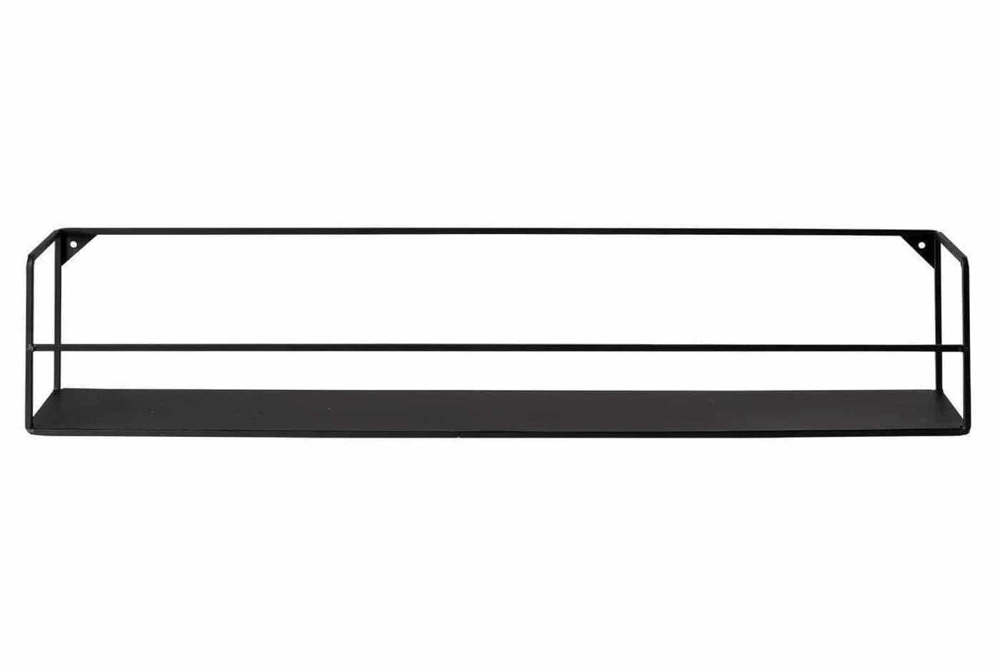 Home4You Wandregal Schwarz Metall mit Ablage - Bild 4