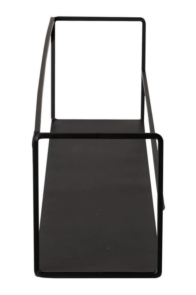 Home4You Wandregal Schwarz Metall mit Ablage - Bild 5