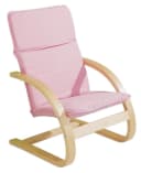 Home4You Kindersessel Pink 100% Baumwolle Birkenschichtholz Bild 2