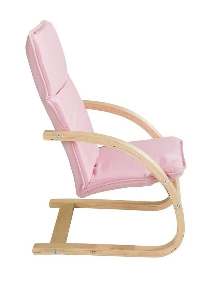 Home4You Kindersessel Pink 100% Baumwolle Birkenschichtholz - Bild 3