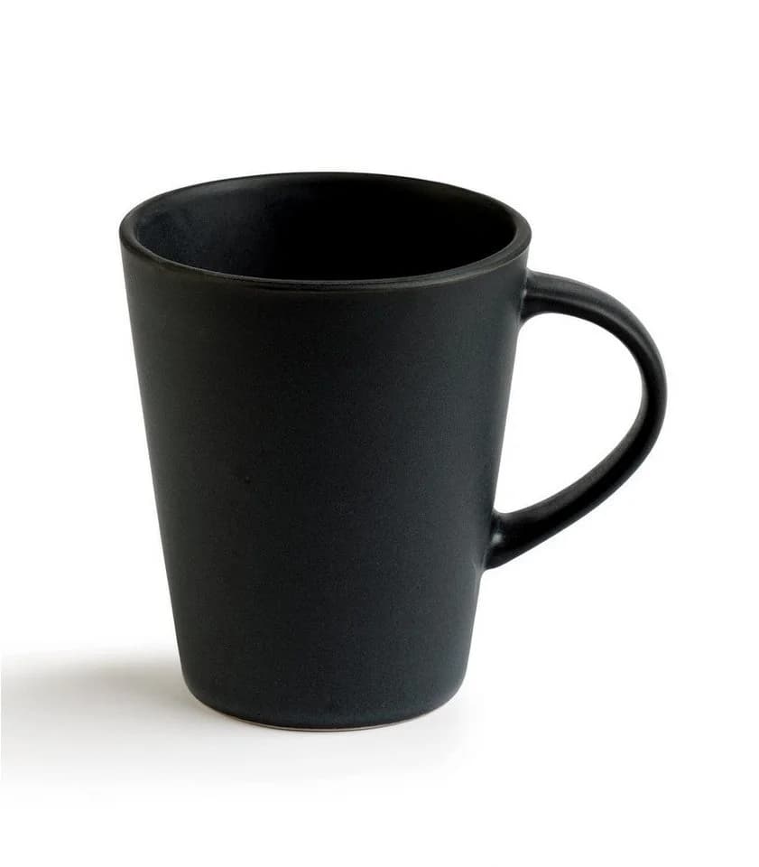 Home4You Becher BAILO Schwarz 440ml Steingut - Bild 2