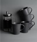 Home4You Becher BAILO Schwarz 440ml Steingut Bild 5