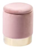 Home4You Sitzhocker Rosa Samtbezug 31 cm Bild 2