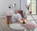 Home4You Sitzhocker Rosa Samtbezug 31 cm Bild 4