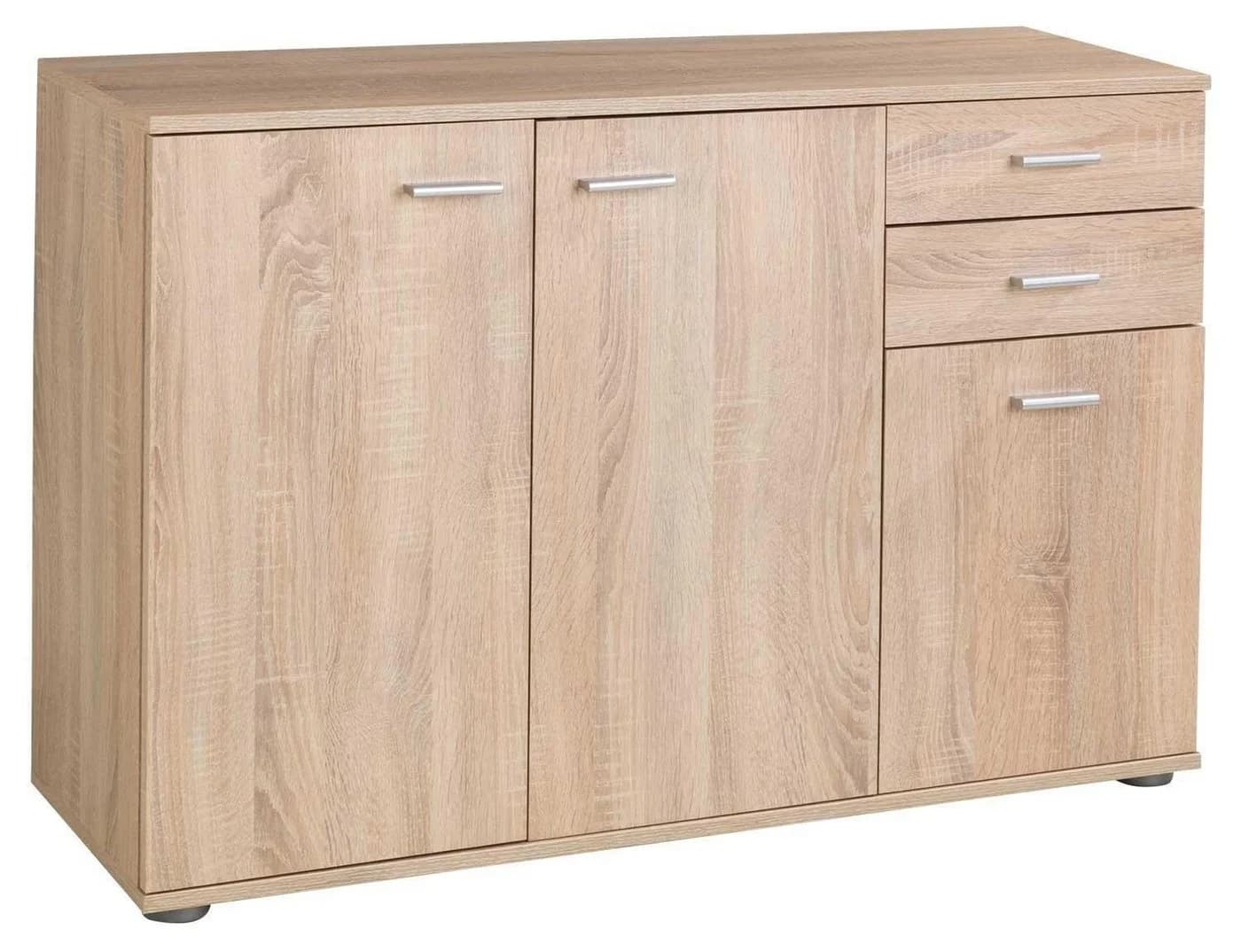 Kommode SOLO Eiche Sonoma 3 Türen 2 Schubladen Modern - Bild 2