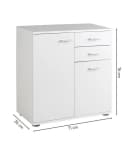 Kommode Sideboard SOLO Weiß 2 Schubladen 2 Türen Bild 3
