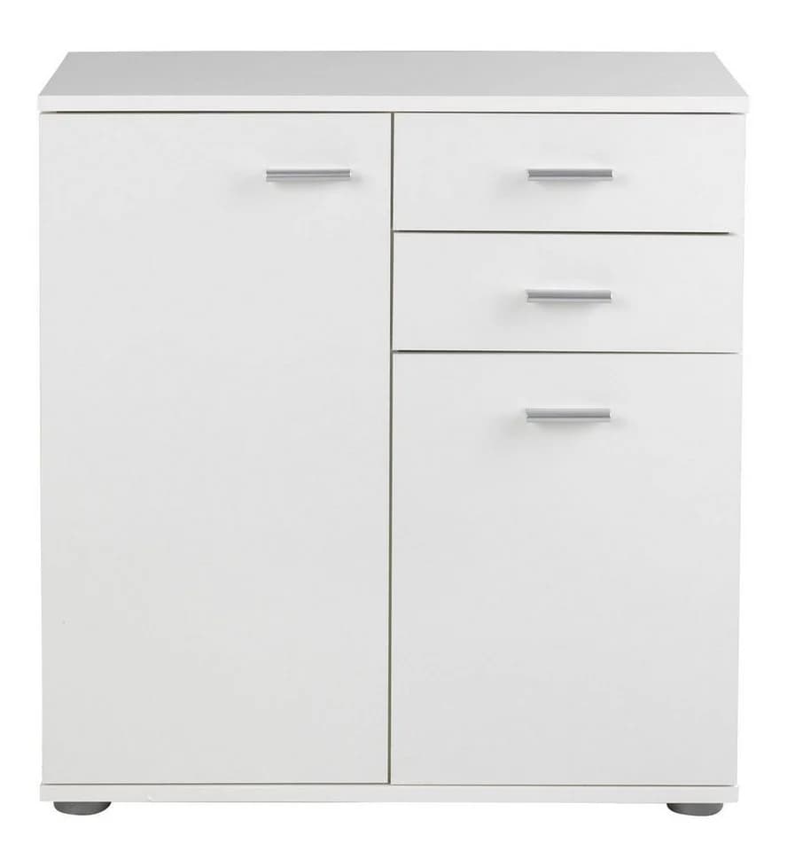 Kommode Sideboard SOLO Weiß 2 Schubladen 2 Türen - Bild 4