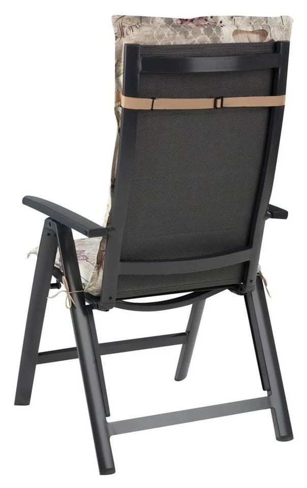 GO-DE Hochlehnerauflage 4er Set Stuhlauflagen BUTTERFLY Beige - Bild 3