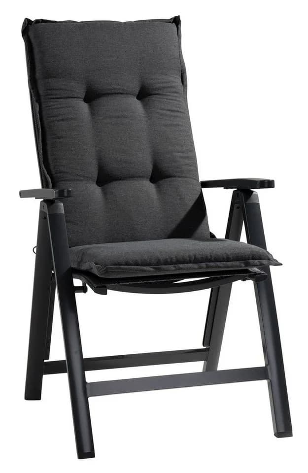 GO-DE Hochlehnerauflage OREGNA 6er Set Grau Polyester