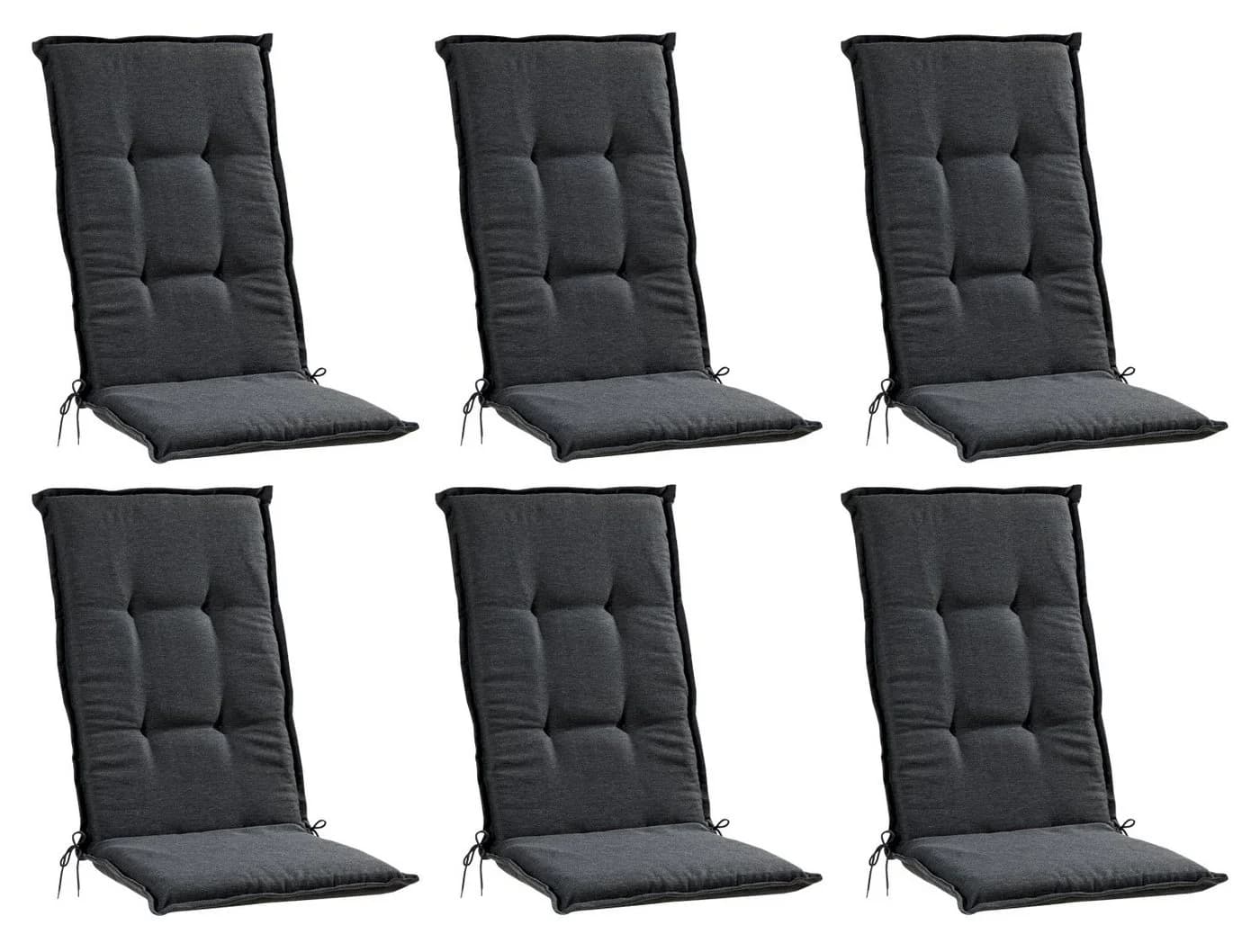 GO-DE Hochlehnerauflage OREGNA 6er Set Grau Polyester - Bild 2