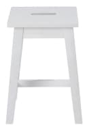 Home4You Sitzhocker Weiß Lackiert Massivholz Bild 4