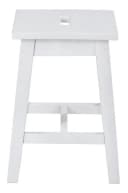 Home4You Sitzhocker Weiß Lackiert Massivholz Bild 5