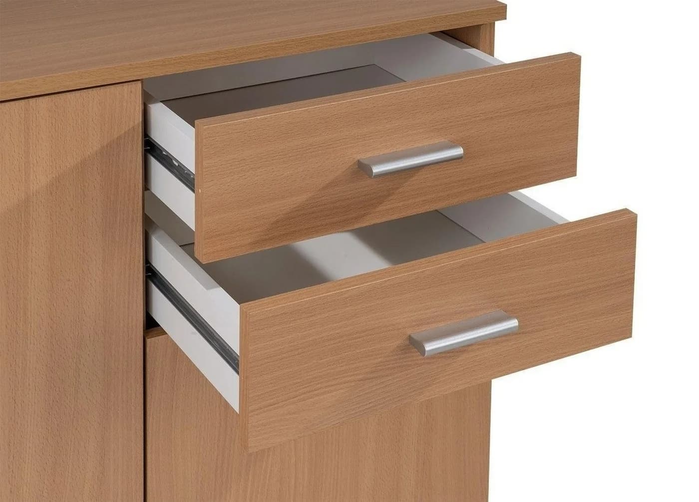 Kommode SOLO Buche Dekor 3 Türen 2 Schubladen Braun - Bild 4