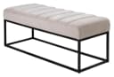 Home4You Sitzbank Beige Schwarz Metallgestell Gesteppt Bild 2
