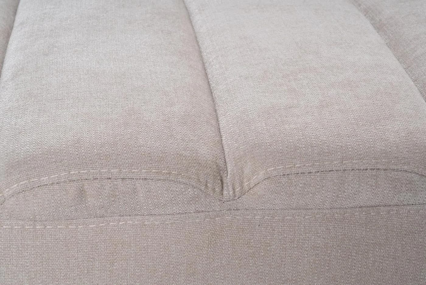 Home4You Sitzbank Beige Schwarz Metallgestell Gesteppt - Bild 4