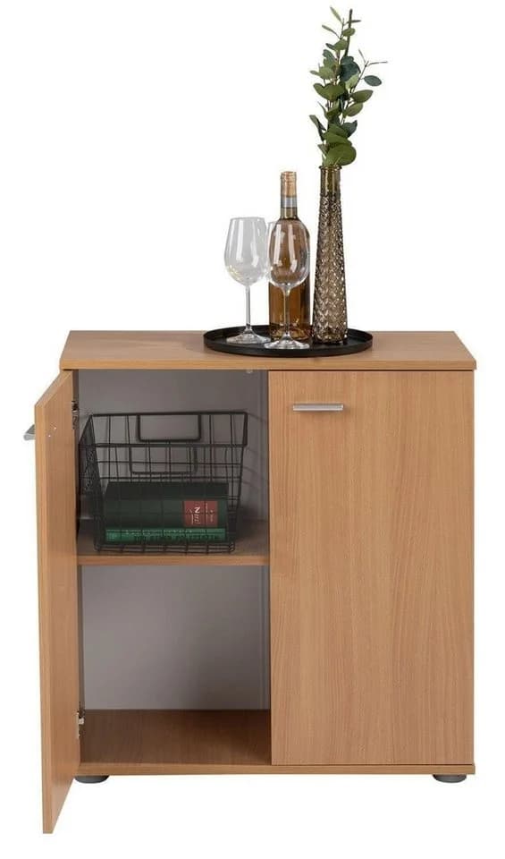 Kommode SOLO 2 Türen Buche Dekor Höhenverstellbar - Bild 3