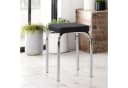 HAKU Sitzhocker 2er Set Schwarz Metall Bild 1