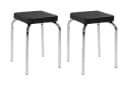 HAKU Sitzhocker 2er Set Schwarz Metall Bild 2