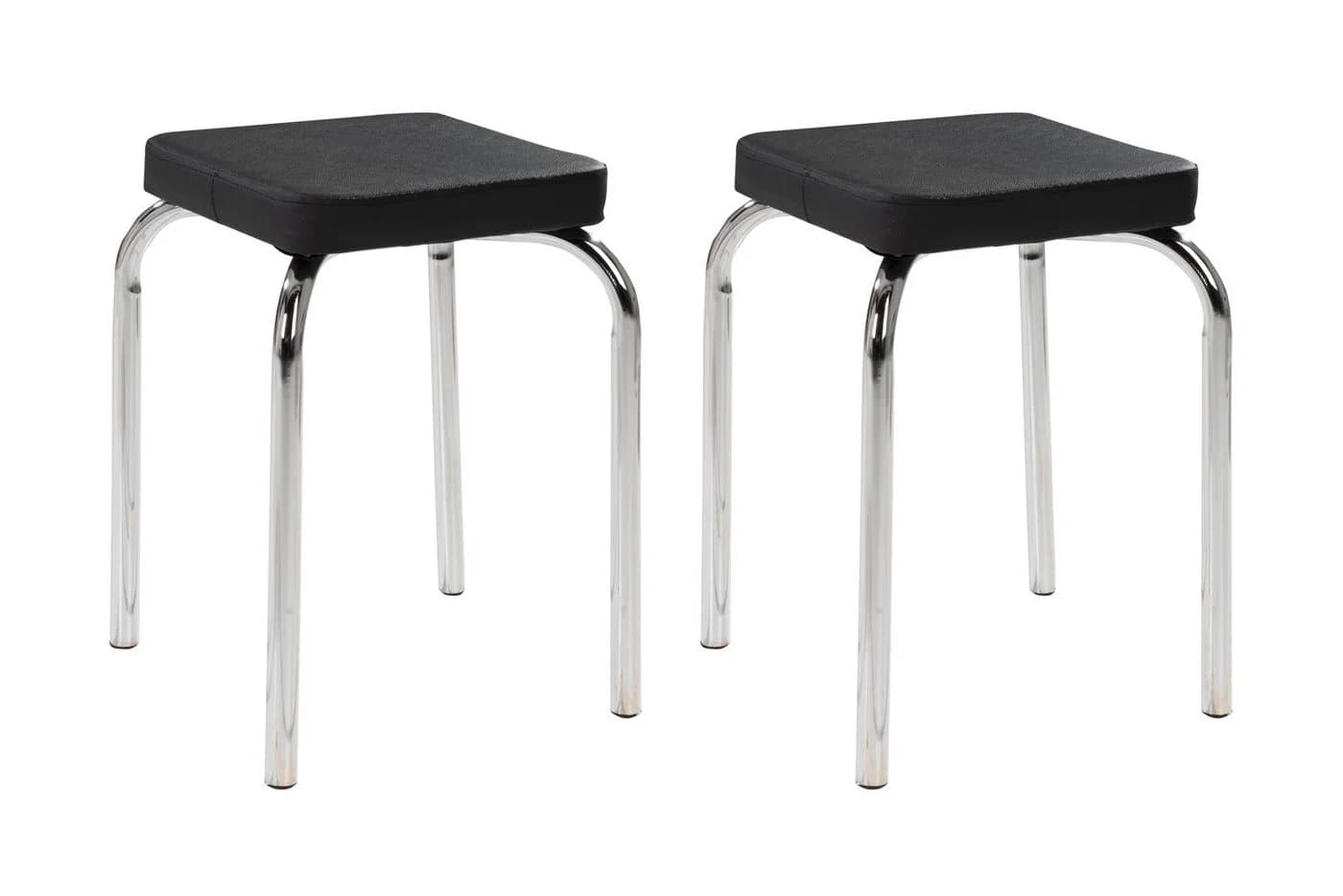 HAKU Sitzhocker 2er Set Schwarz Metall - Bild 2